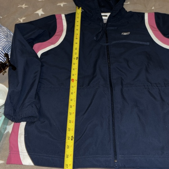 RBK Spring Windbreaker Women’s Hooded Waist Drawstring Sz. Large NWOT Navy Coat - Picture 12 of 14